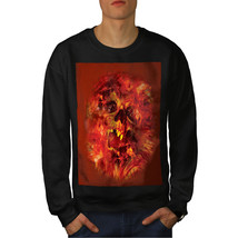 Wellcoda Hot Fire Metal Rock Mens Sweatshirt, Hell Casual Pullover Jumper - £23.70 GBP+