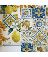 2 Pillow Covers Italian Lemon Throw Covers Orange Blue Yellow 17&quot; Square... - $380.13 MXN