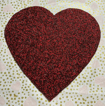 Valentine&#39;s Day Red Heart Shape Beaded 15&quot; Charger Placemat New Nicole Miller - £24.12 GBP