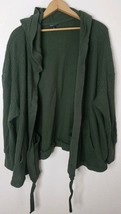 Torrid Womens Plus Size 3 3x Open Front Hoodie Green Knit Cardigan Waffl... - $445.48 MXN