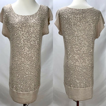 New Haute Hippie Sequin Silk Blend Almost Sleeveless Stretch Knit Dress Size M - £45.06 GBP