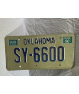 Vintage Oklahoma License Plate SY 6600 1980 Embossed 1979 Man Cave Wall Art - $252.63 MXN