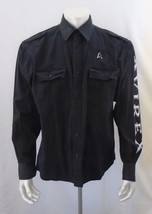 Avirex Extra Large Black Emroidered Graphic 1975 Empire State Kings Shirt - £11.01 GBP