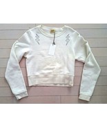 $145 ALL THINGS FABULOUS Cropped Pullover ULTRASOFT Sweatshirt Off White... - £104.08 GBP