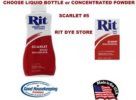 SCARLET #5 RIT Fabric DYE choose Liquid Bottle or Powder box Concentrate... - $272.70 MXN+