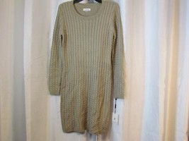 NWT Calvin Klein Petite Tan Beige Sweater Dress Long Sleeve PS Org $134 - £14.15 GBP