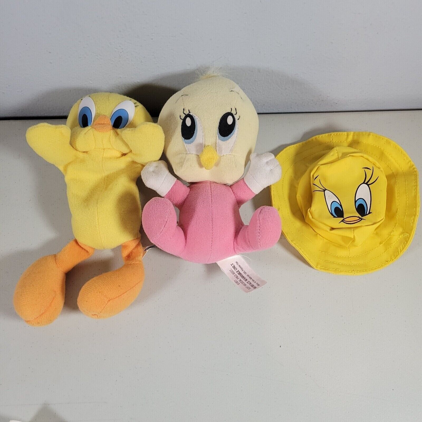 Tweety Bird Lot of 3 Plush Yellow and Yellow and Pink and Keychain Coin Pouch - $18.99