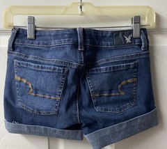 American Eagle Outfitters Cuffed Shorts Womens Size 0 Super Stretch Denim  - £8.75 GBP