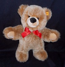 12&quot; STEIFF BOBBY TAN / BROWN TEDDY BEAR STUFFED ANIMAL PLUSH TOY GOLD # ... - $71.25