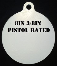 8in. NRA Pistol Shooting Targets - 3/8in Thk Steel Target - 1pc Metal Ta... - £21.88 GBP