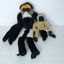Wild Republic Realistic Monkey Lot Of 2 Plush Brown Ape Stuffed Animal Gorilla - £19.45 GBP