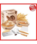 Banneton Bread Basket Set: Round &amp; Oval Rattan for Sourdough Mastery - $88.14 CAD