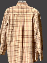 Carhartt Mens Long Sleeve Brown Plaid Button Down Collared Cotton Shirt Large - £23.08 GBP