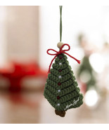 Handmade ccrochet Christmas tree shape ornaments, Christmas macrame orna... - $6.99