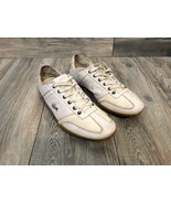 Lacoste White Leather Sneakers With Gum Sole Size 9.5 - £31.58 GBP