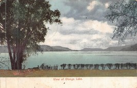 VIEW ACROSS THE WATER OF OSTEGO LAKE NY~1913 POSTCARD - £9.00 GBP