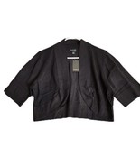 Torrid Bolero Shrug Solid Black Plus Size Cropped Cardigan Top Size 2 2X... - $21.78