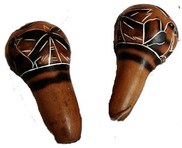 Fair Trade Amazonian Wooden Shaman Calabash Hand Rattle Maraca - £27.36 GBP