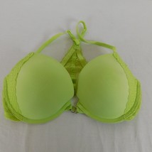 BP Undercover Bright Green Padded Underwire Front Clasp Plunge Racerback... - £7.81 GBP