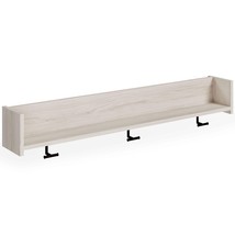 Socalle - Light Natural - Wall Mounted Coat Rack W/shelf - $56.00