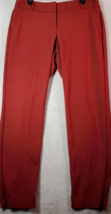 LOFT Julie Pants Womens Size 10 Rust Polyester Flat Front Straight Leg Pockets - $19.82