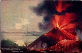 Italy Naples Vesuvius in Eruption DB Unposted 1907-1915 Antique Postcard - £5.87 GBP