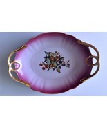 Old Vintage 50s Cmielow Porcelain Fruit Tray Hand Painted with Gold Poland - €40,01 EUR