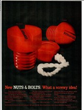 1969 Nuts &amp; Bolts Aftershave Cologne Vintage Print Ad What A Screwy Idea! - $12.55