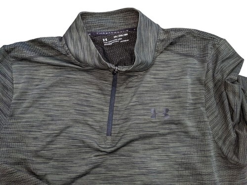 Men’s Under Armour 1/4 Zip Athletic Shirt Olive  XL Threadborne Fitted Headgear Item image 10