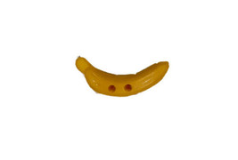 Single Vintage Yellow Banana Button - 2.4 mm x 1 mm x 0.4 mm - £7.86 GBP