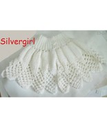 Hand Knit Neck and Shoulder Drape Scarf  Off White - $15.06 CAD