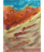 Original Abstract Watercolor Painting &quot;Sand Dune&quot; ACEO by 6 Year Old Art... - £6.25 GBP
