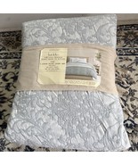 Nicole Miller Artelier Light Blue Floral Matelasse King Duvet Set 3 ~New~ - $205.78 CAD