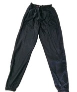 VTG 90s Nike 100% Nylon Elastic Waist Zip Rlastic Cuffed Pants  10-12 - $30.18 CAD