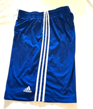 adidas Climalite Basketball Shorts Blue Mens size L Classic Striped Shorts - £15.98 GBP