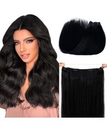 Halos Hair Extensions Real Human Hair Black Wire Real Human Hair Fish Wi... - $48.99