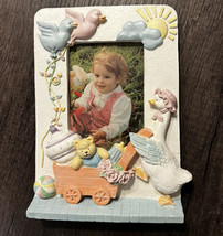 Vintage 3D Resin Baby Picture Frame Mother Goose Photo Nursery Decor - £12.65 GBP