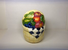 SUSAN WINGET FRUIT BASKET SALT &amp; PEPPER SHAKERS VINTAGE UNUSED - £15.75 GBP