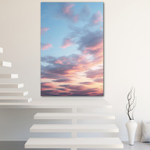 Pink Clouds Canvas Painting Wall Art Posters Landscape Canvas Print Picture - £10.96 GBP+