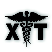XT Caduceus  decal for X-ray Tech Technician or Healthcare hospital work... - £7.79 GBP