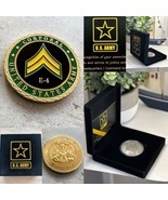 UNITED STATES ARMY -  Rank CORPORAL E-4 Challenge Coin With Special Army... - $484.37 MXN