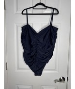 J Crew NWT Plus Size 24 Ruched sweetheart one-piece Swimsuit Navy Blue P... - €25,67 EUR