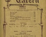 Tiny&#39;s Tavern Menu Steak House 1940&#39;s OPA Pricing - £21.78 GBP