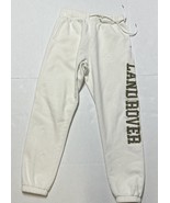 Women’s “Land Rover” Logo Heavy Weight Sweatpants Size Medium White W/ G... - $880.51 MXN