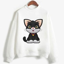 2019 Autumn Winter Harajuku Hoodies And Sweatshirts Women Kawaii Funny  Cat Prin - £52.53 GBP