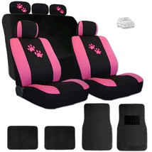 For VW New Car Seat Covers Front and Rear with Pink Paws Logo and Mats - £40.71 GBP