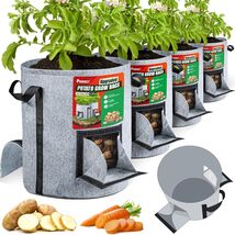 Dual Harvest Window 15-Gallon Potato Grow Bags – 4 Pack with Sturdy Handles - $61.33