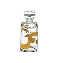 VISTA ALEGRE - Golden Dachshund - Whisky Decanter - Handmade Crystal - £321.67 GBP