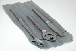 Arthur Salm Acero Inoxidable Mediados de Siglo Barra Juego Con Fieltro B... - $52.46