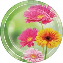 Gerber Glory 7 Inch Paper Plates 8 Pack Spring Flowers Floral Party Decor - £8.78 GBP